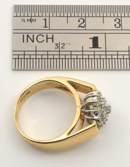 Classic 14k Diamond Cluster Ring