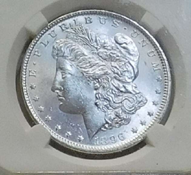 1896 Morgan Dol slabbed Unc