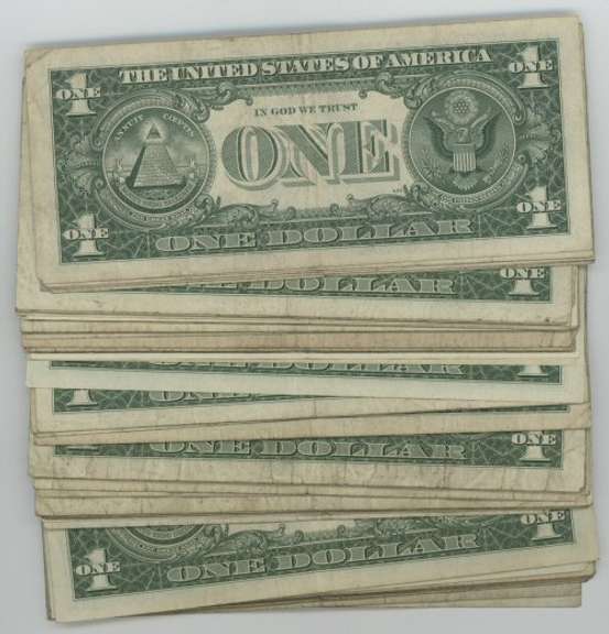 Larger lot of 63 Series of 1957 $1 Silver Certificate notes