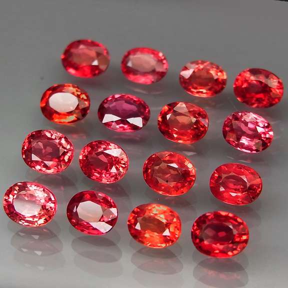 Brilliant 5.40ct fancy orange Songean Sapphire set