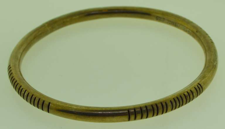 Navajo Sterling Silver Mexico Bangle