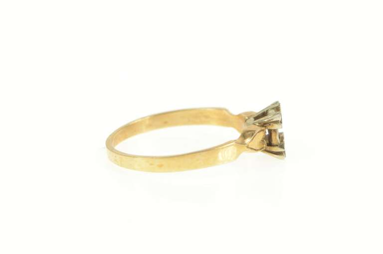 14K Yellow Gold 3.8mm Vintage NOS 1950's Engagement Setting Ring