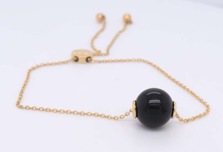Trendy Effy Yellow Gold Black Onyx Ball Bracelet