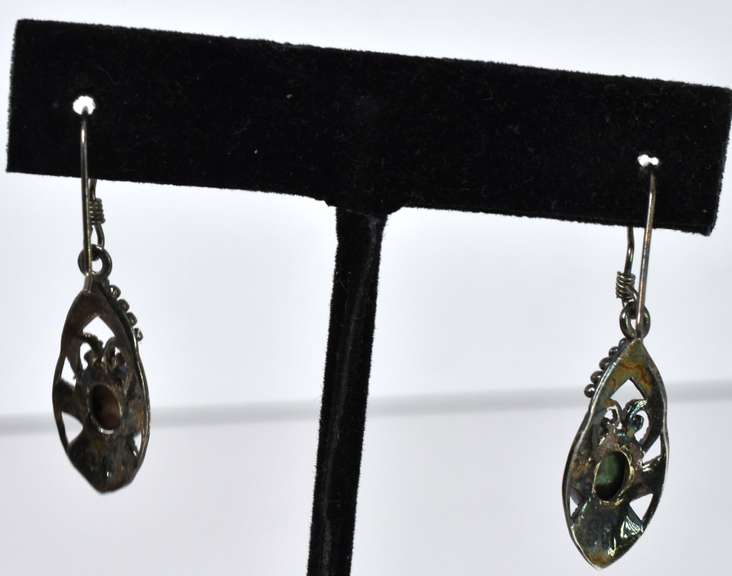 Set Of 2 Pairs Of Sterling Silver Earrings