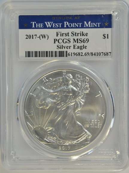 PCGS MS69 2017 $1 Silver Eagles from West Point Mint