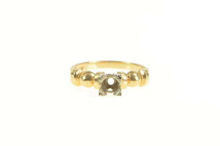 14K Yellow Gold 3.75mm Vintage NOS 1950's Engagement Setting Ring