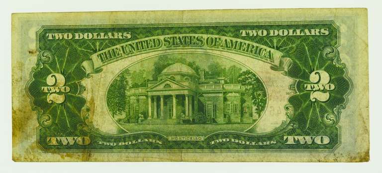 1928-F Red Seal $2 Bill
