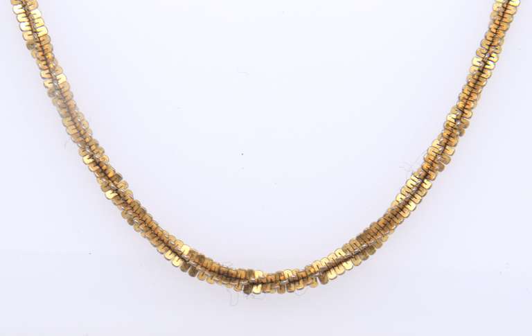 Vintage Sterling Silver Twisted Chain Necklace