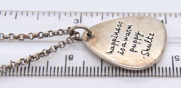 Vintage Sterling Silver Signed Pendant on Chain