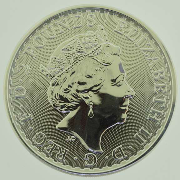 2022 U.K. 2 Pound 1 oz .999 Fine Silver Britannia