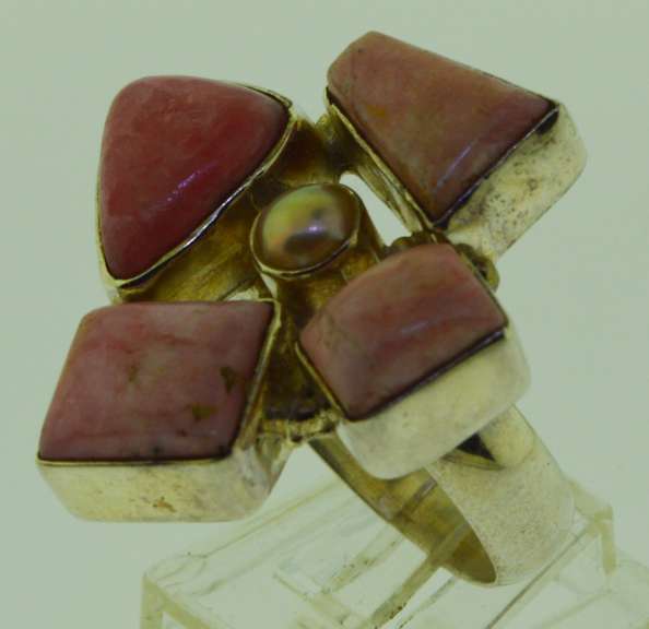 Sterling Silver Multi Shape Agate Ring