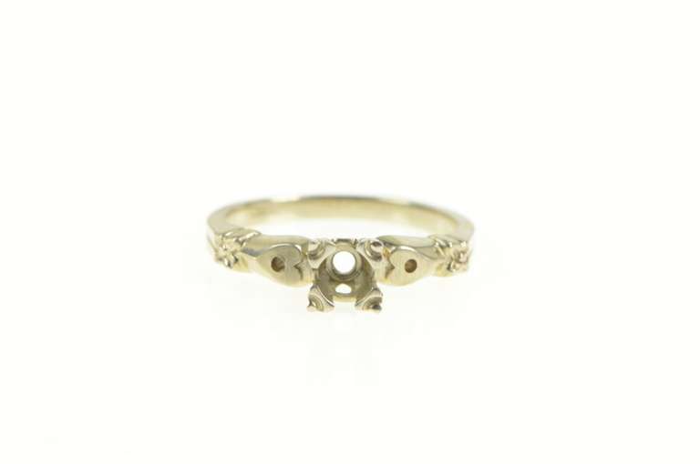 14K Yellow Gold Vintage NOS 1950's Setting 5.25mm Engagement Ring