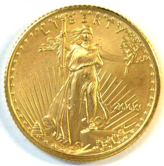 Superb Gem BU 2006 $5 American Gold Eagle coin