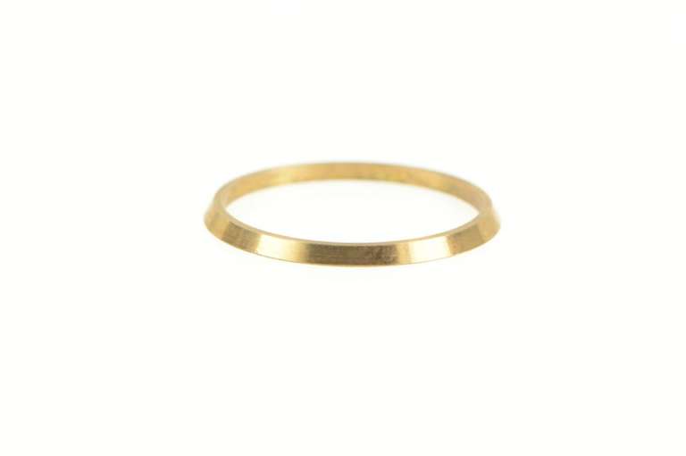 14K Yellow Gold Vintage NOS 1950's 1.3mm Stackable Band Ring