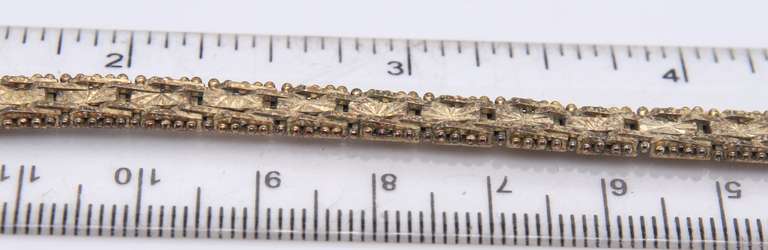 Vintage Italian Sterling Silver Signed Fancy Link Bracelet