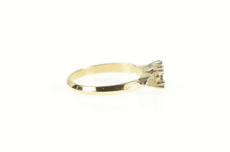 14K Yellow Gold 4.5mm Engagement Vintage NOS 1950's Setting Ring