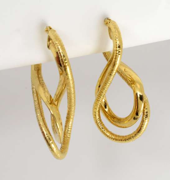 Sparkling Unusual 14k Earrings