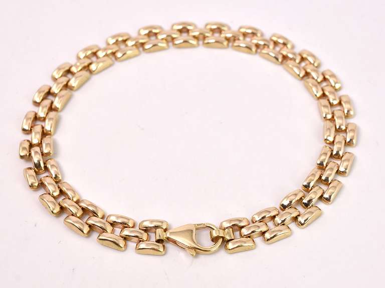 Brilliant Bar Link Bracelet in 14K Yellow Gold