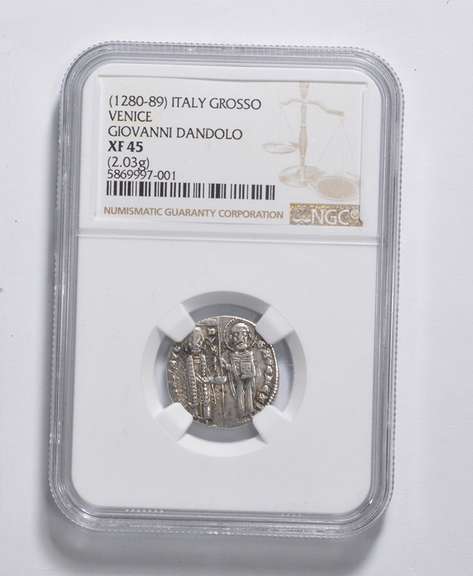 XF45 (1280-89) Italy Grosso Venice - Giovanni Dandolo - 2.03g - NGC