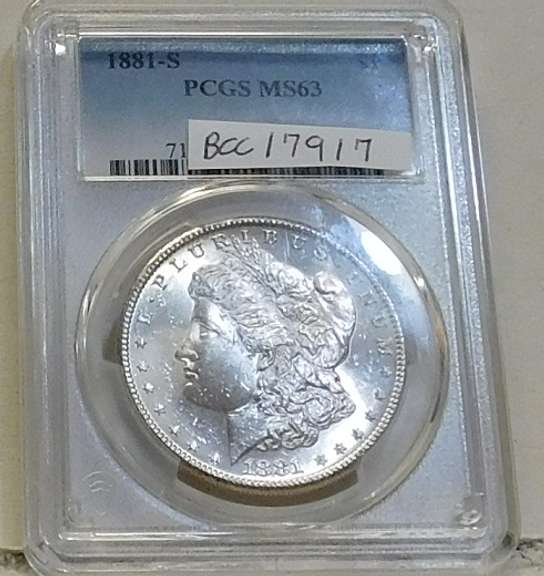1881-S Morgan Dol PCGS MS-63