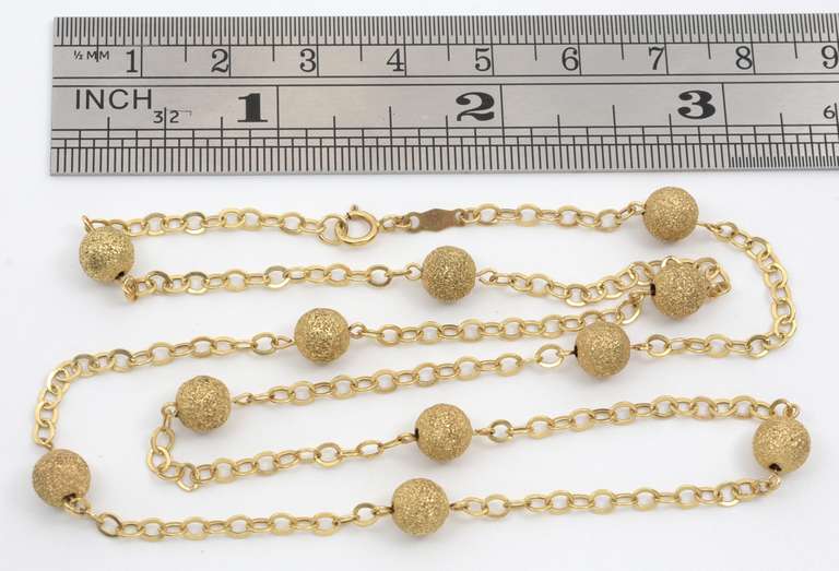 Chic Chain and Ball 14k Necklace