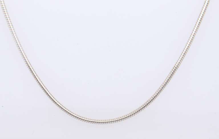 Vintage Italian Sterling Silver Snake Chain Necklace
