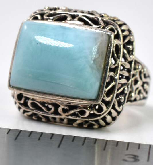 Sterling Silver Ring With A Blue Stone