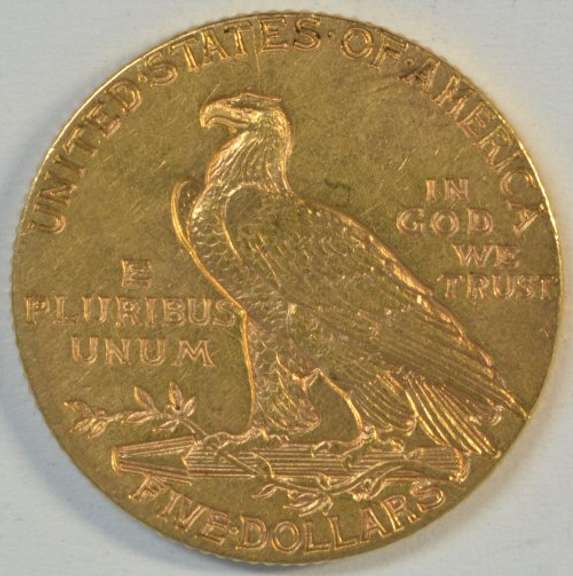 Super nice 1909 US $5 Indian Gold Piece. Near Mint