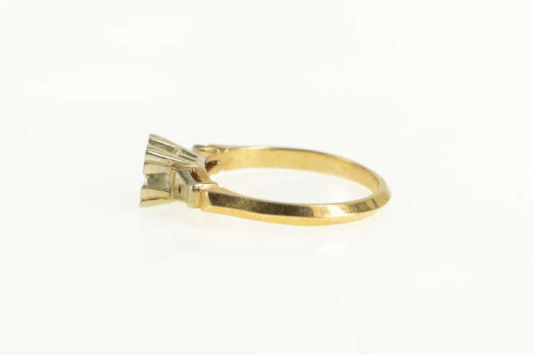 14K Yellow Gold 4.5mm Vintage NOS 1950's Engagement Setting Ring