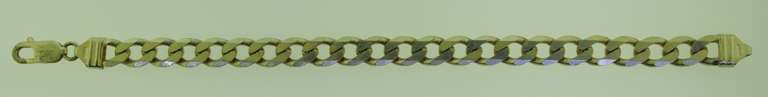 Italian Sterling Silver Solid Curb Link Bracelet