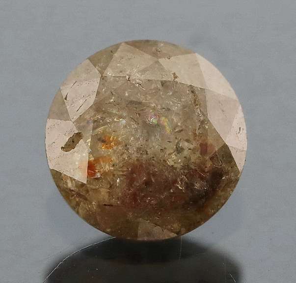 Exquisite .55ct smooth cut gray Diamond solitaire