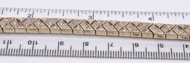 Vintage Sterling Silver Crystal Bracelet