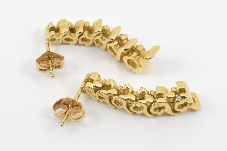 S Link Diamond Earrings