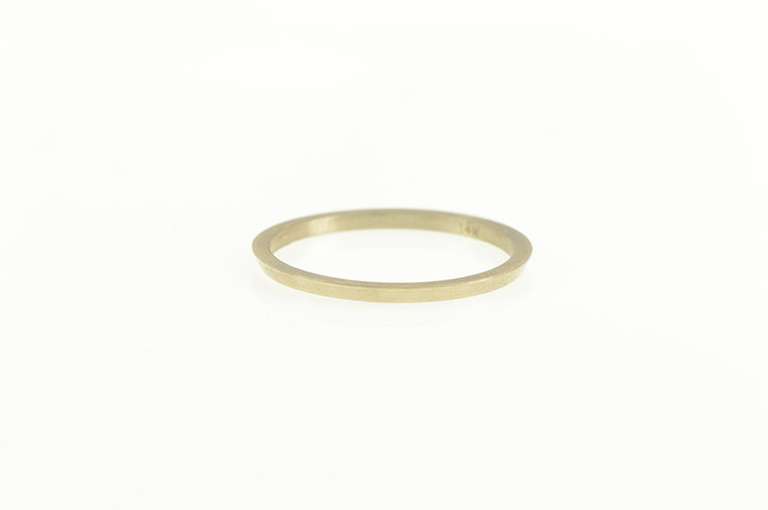 14K White Gold 1.3mm Grooved Stackable Vintage NOS 1950's Ring