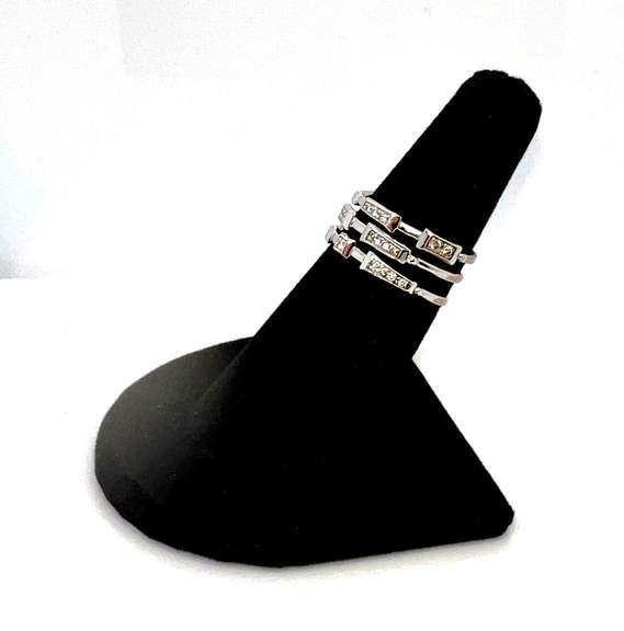 Fabulous 18kt White Gold Diamond Triple Band Ring