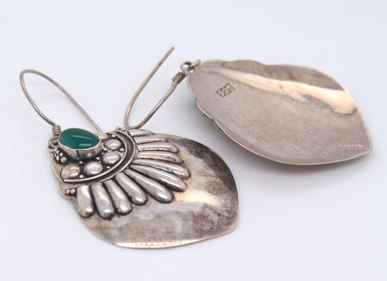 Vintage Sterling Silver Turquoise Dangle Earrings