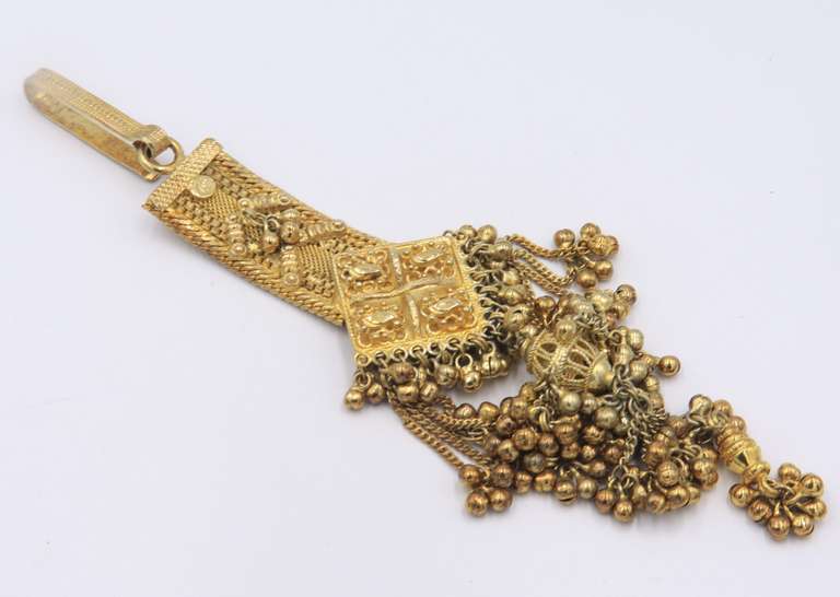Vintage Sterling Silver Indian Keychain Holder