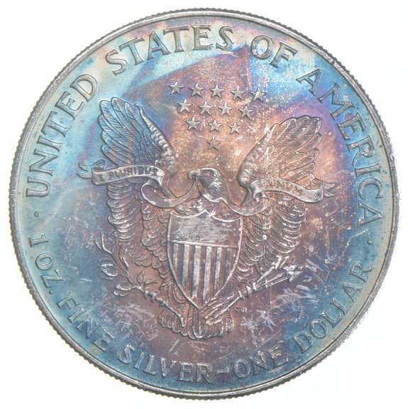 1995 American Silver Eagle Toned
