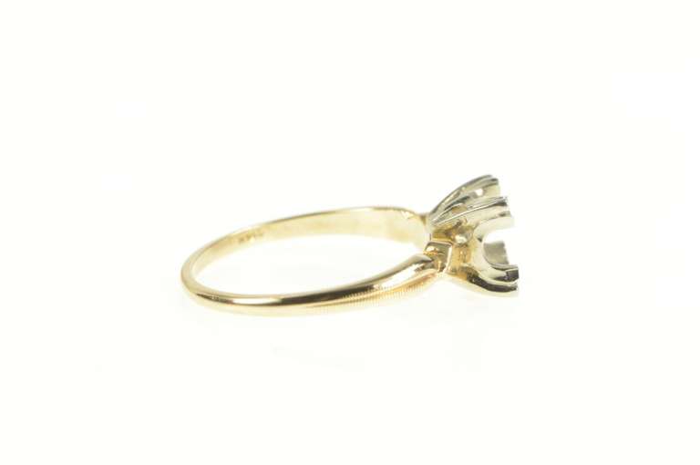 14K Yellow Gold Vintage NOS 1950's 5.75mm Engagement Setting Ring
