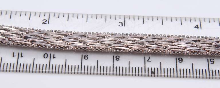 Vintage Sterling Silver Mesh Bracelet