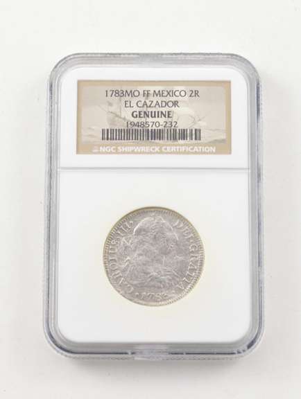 El Cazador - Genuine 1783 Mo FF Mexico 2 Reales - NGC - Display BOX