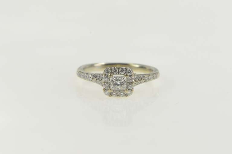 14K White Gold 0.94 Ctw Disney Tinkerbell Princess Diamond Ring