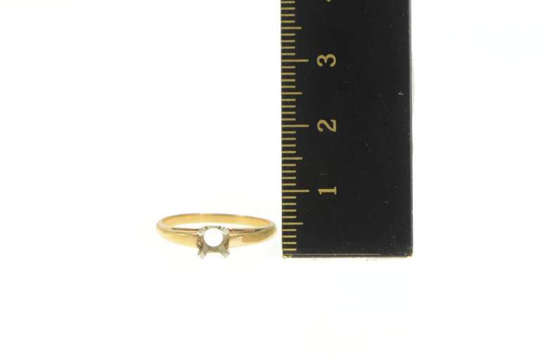 14K Yellow Gold 4.2mm Setting Vintage NOS 1950's Engagement Ring