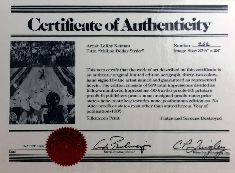 LeRoy Neiman Limited Edition Serigraph 252/359
