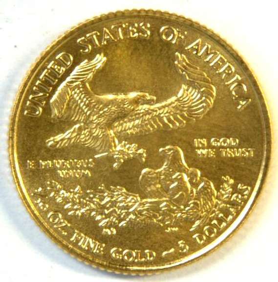 Pristine-perfect Super Gem BU 2016 $5 American Gold Eagle coin
