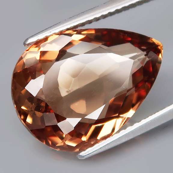 Stunning 12.31ct pear cut Imperial Topaz