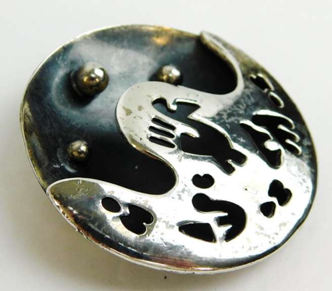 Coro by Hector Aquilar Diorama Sterling Pin & Earrings