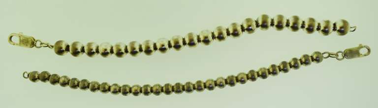 Italian Sterling Silver Ball Tennis Bracelet Lot