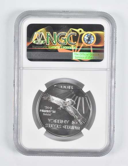 MS70 2019 $100 American 1 Oz Platinum Eagle ER Signed Everhart NGC