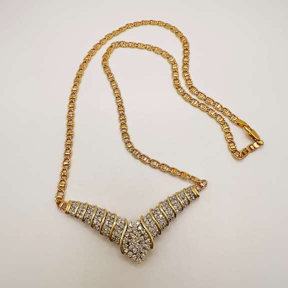 14kt Solid Yellow Gold & Diamond Pendant Necklace